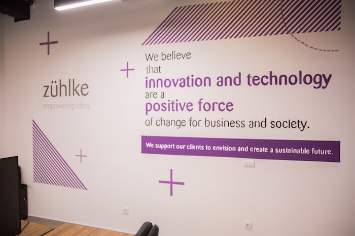 Zühlke private office wall at Košnica Beehive